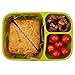 Leakproof, 3 Compartment, Bento Lunch Box, Airtight Food Storage Container (1 Pc) - Green