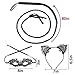 Biubee Black Halloween Leather Whip- Cat Woman Whip Costumes Whip Cosplay Accessories with Cat Woman Lace Eye Mask and Lace Ear Headband for Halloween Themed Party 1.8m