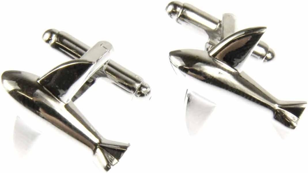 MiniblingsAirplane Cuff Links Cufflinks Buttons + Box Pilots Fly Travel Pilot