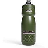 CamelBak Podium 24oz Bike Water Bottle - Easy Squeeze Bottle - Fits Most Bike Cages, Deep Fern