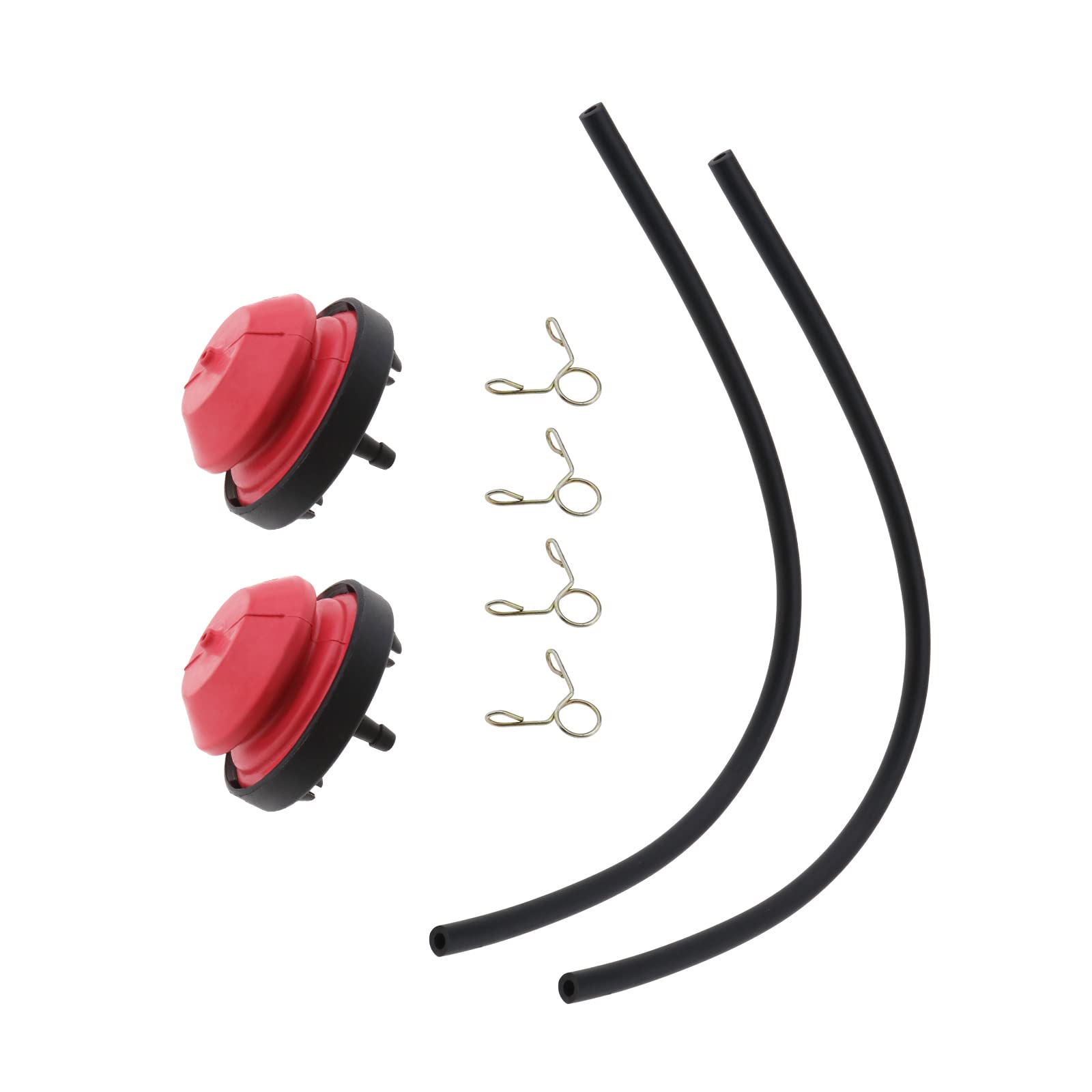 ECSiNG 2 Sets of Lawnmower Primer Bulb Pumps Primer Bulb Pumps Clamps Kit 570682 570682A 751-10639 Compatible with TECUMSEH AV520, HMSK100, HMSK105, HMSK110 Primer Assembly