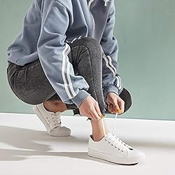 hash bubbie Womens White PU Leather Sneakers Low