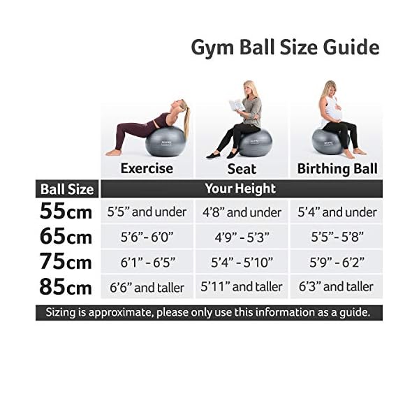 Core Balance Gym Ball Exercise Fitness Yoga Pregnancy Anti Burst 55cm 65cm 75cm 85cm Pump