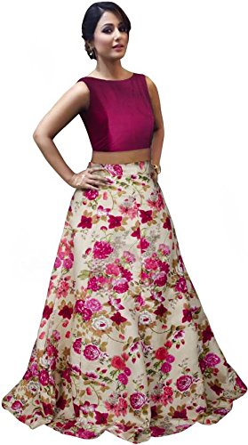 impression fab girl's silk lehanga choli (hena khan purple _purple_ standard)
