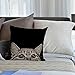 HGOD DESIGNS Black Cat Pillows Decorative Cute Cat Watching on Black Backgroud Cotton Linen Throw Pillow Case Square Cushion Cover Pillowcase for Men Women 18 x 18 inch