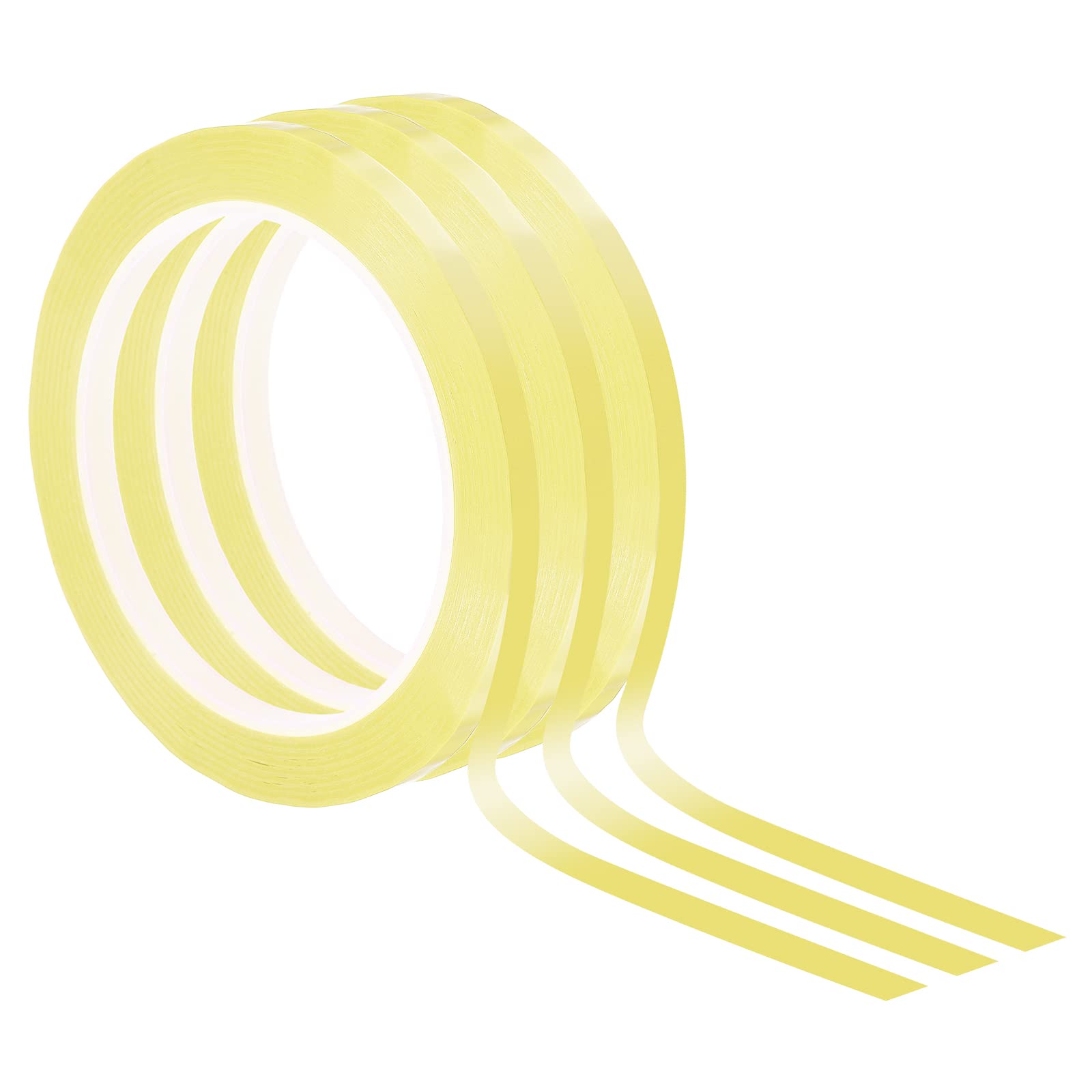 Photo 1 of PATIKIL 1/4" Whiteboard Tape, 3 Pack Thin Dry Erase Tape for Graphic Chart Marking DIY Art, Light Yellow