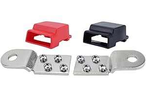 Terminal Mount for Tin-Plated Copper Bus for Bars for Positive and Negative Battery Terminals, 10-24 Threaded Post Connectors