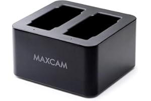 MAXCAM Dual Battery Charger with TYPE-C USB Cable for GoPro HERO12/HERO11/HERO10/HERO9 Black Enduro Battery