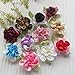 Chenkou Craft 2tone Satin Ribbon Flowers Bows Appliques DIY Craft Wedding Decoration 40pcs