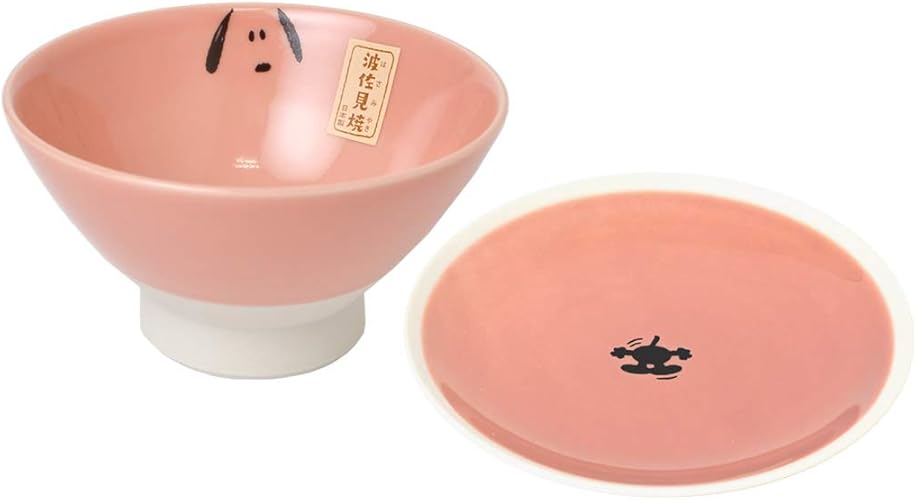Amazon 茶碗 小皿 セット 日本製 スヌーピー かわいい くらわんか茶碗 おしゃれ Snoopy 食器 波佐見焼き 大人 ペア 陶器 和食器 キャラクター シンプル ノンブランド品 シューズ バッグ