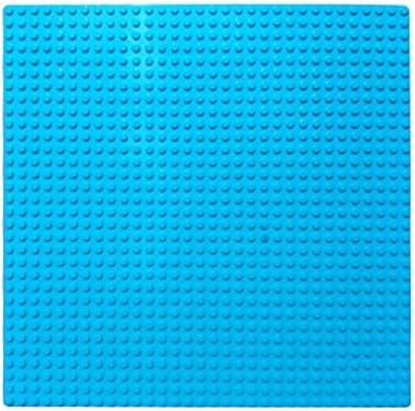 Upgrade Building Base Plates 1 Baseplates, 10 x 10 Inches Large Thick Base Plates for Building Bricks by Brickyard, Perfect for Activity Table or Displaying Compatible Construction Toys (Sky Blue)