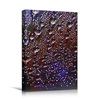 Canvas Wall Art Water Droplets Abstract Colorful Contemporary Hallway Mixed Media Multicolor Patterns - 12x18 inches