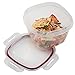 Rubbermaid Lock-Its Square Food Storage Containers with Easy Find Lids, 7 Cup, Racer Red