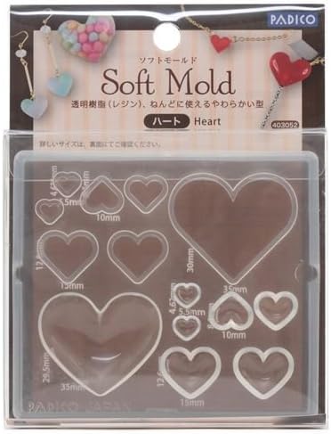 Soft mold for clay heart from Japan