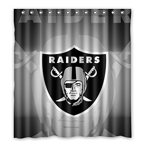Crazystone Oakland Raiders Waterproof Fabric Bathroom Shower