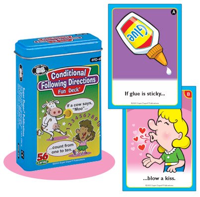 Super Duper Publications Conditional Following Directions Fun Deck Flash Cards Educational Learning Resource for Children