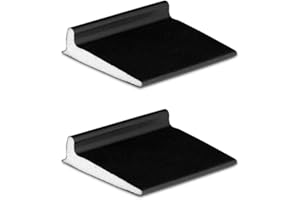 KS Hardware Superior Door Corner Seal, Raised Fin Tucks Behind Weatherstripping to Seal Gaps on Door, 2 pack (Black)