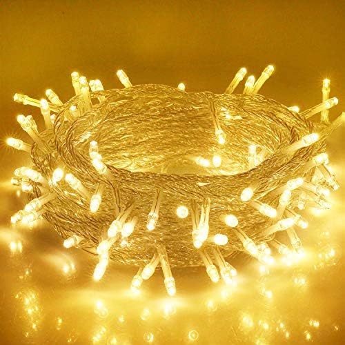 KACOOL 10m Battery Operated String Lights, Indoor Fairy Christmas String Light, Waterproof Decorative LED Lights for Dewali, Christmas Tree, Wedding Party, Room, Indoor Wall Decoration (Warm White)