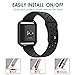 Simpeak Wristband for Fitbit Blaze,Large Soft Silicone Sport Strap with Metal Frame for Fitbit Blaze Smart Fitness Watch,Black