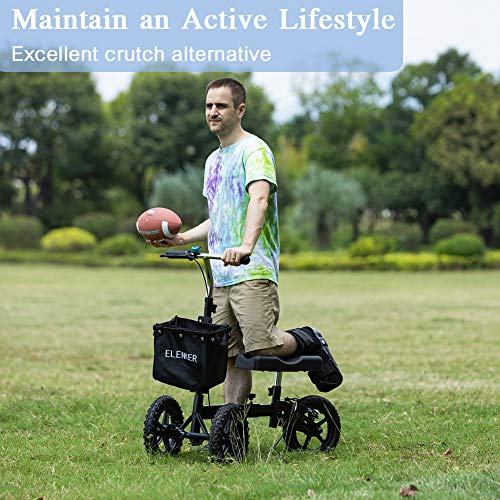ELENKER Knee Walker Economy Steerable Knee Scooter Ultra Compact