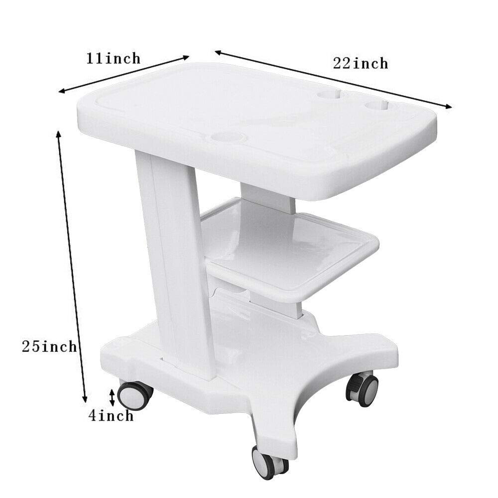 LiFuJunDong Beauty Rolling Trolley Cart, Mobile Salon Spa Service Clinic Equipment Mobile Cart Instrument Hairdressing Storage+4 brake Wheel: Beauty