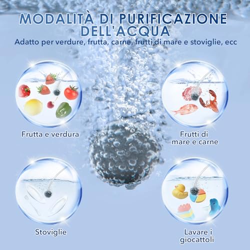 Ozone Generator, Air Purifier Deodorant for 5-30㎡, Multifunctional Ozonator for Water and Air, 6 Modes for Cleaning Fruit Vegetables, Remove Odor