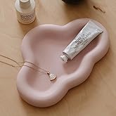 Chubby Jewelry Tray, Cute Cloud Trinket Dish (Matte Soft Pink)