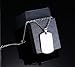 Free Engraving-Women's and Men's Stainless Steel Dog Tag Medical Alert ID Pendant Necklace with 20 