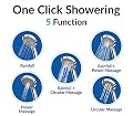 WATERAZZI High Pressure Handheld Shower Head - Luxury Hand Showerhead with Flexible Hose - Universal Bathroom Chrome Shower Head With Bracket Holder And Teflon Tape - Best Rated HandHeld Shower Kit