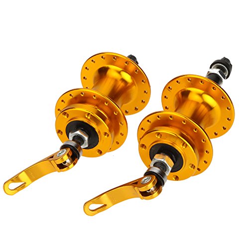 Buy 2Pcs Aluminum Alloy ain Bicycle Bike Hubs Disc Brake Bearing Hubs
