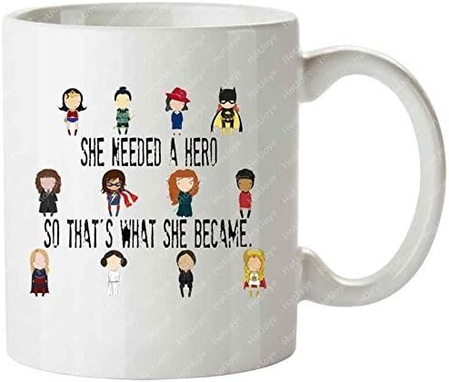 That'S What She Became Merida Batgirl Mulan Wonder Woman Hermione Ms Marvel Agent Carter Princess Leia Supergirl Feminist Hunger Games Mug Cup Cool Cup