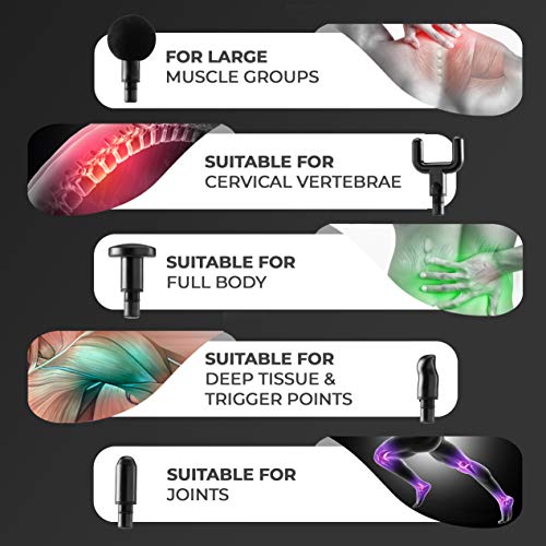 Zermätte Deep Tissue Massage Gun | Cordless Percussive Muscle Gun for Athletes | Quiet, Powerful, Handheld Massager Delivers Therapeutic, Full-Body Relief for Muscle Ache, Pain, Tension