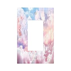 Colorful Abstract Clouds 1 Gang Light Switch Cover