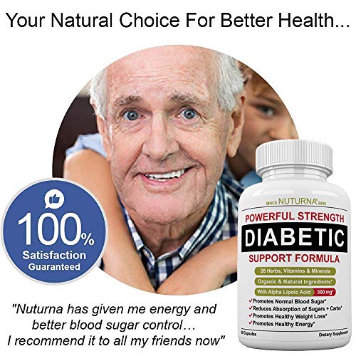 Diabetic Support Formula - 28 Vitamins Minerals & Herbs with 300 mg Alpha Lipoic Acid for Blood Sugar Support - Healthy Body Weight & Extra Energy Support - Multivitamin Supplement for Men & Women