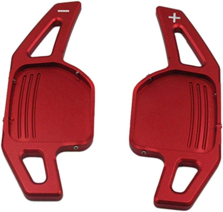 IMCROWN Steering Wheel Shift Paddle, for Audi A3 A4 A4L A5 A6 A7 A8 Q3 Q5 Q7 TT S3 R8 Red Color Smooth Texture Easy to Install Aluminium Alloy Material