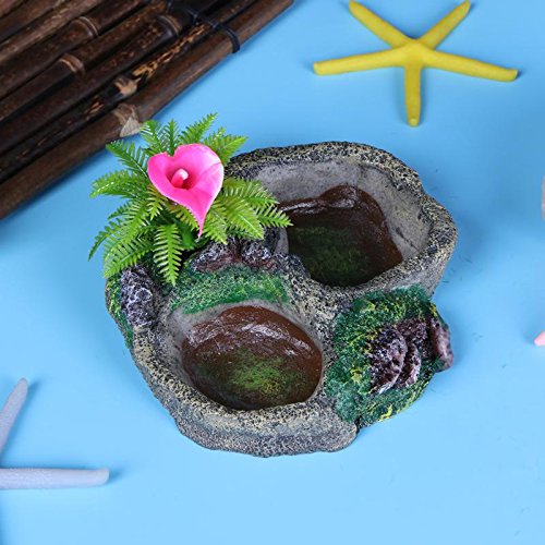 Resin Turtle Tortoise Dish for Reptile Amphibians Food Bowl Feeder Aquarium Aquatic Decoration Small Pets Supplies