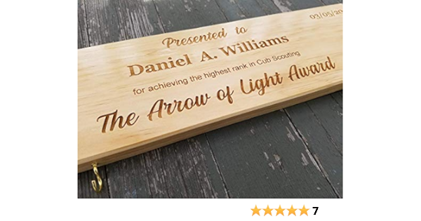 Amazon Com Arrow Of Light Award Arrow Of Light Plaque Crossover Ceremony Handmade Products