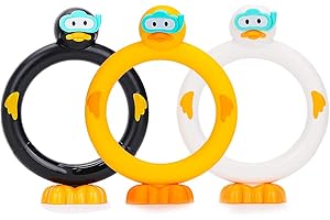 haomsj 3PCS Duck Diving Sticks Pool Toys for Kids - 3pcs Dive Duck Rings, Summer Underwater Sinking Pool Toys for Boys and Girls Ages 8-12