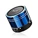 EasyAcc Mini Portable Bluetooth 4.0 Speaker with Mic, 3.5mm Aux, FM Function, Micro SD Card Support - Blue