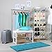 Aristocrat Homewares Over The Door Shoe Rack and Closet Organizer System with 24 Extra Large Heavy Duty Pockets from