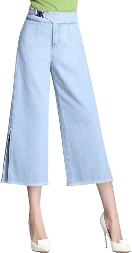 jean wide leg capris