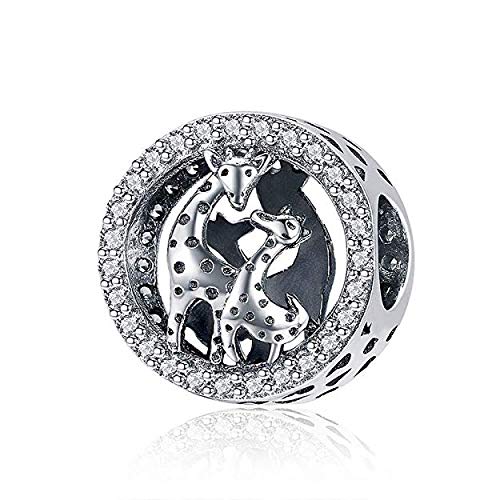 Bird Charm Sterling Silver Fashion Jewelry Animal Charm Bead for Pandora Bracelets (Giraffe Charms)