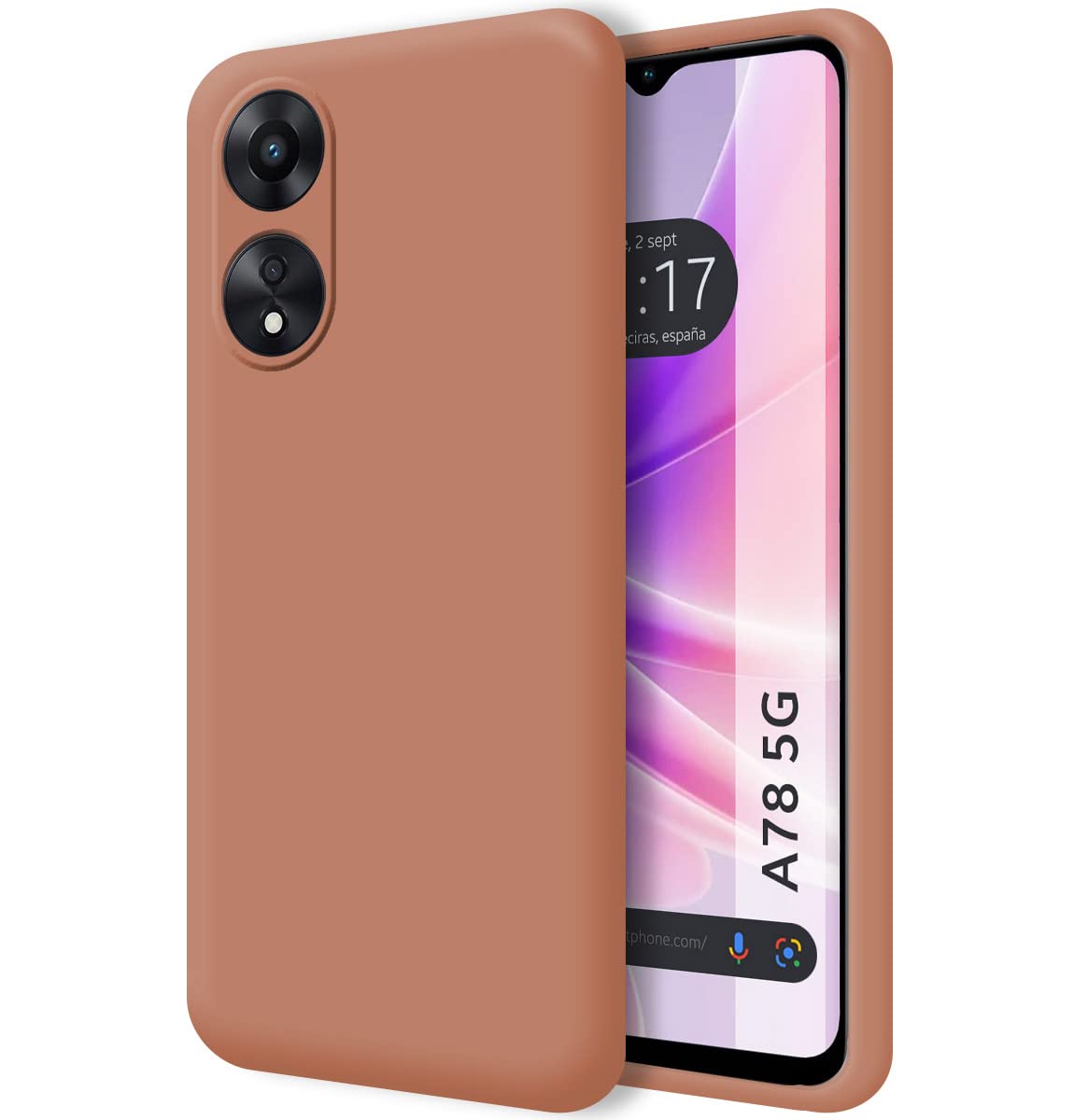 Tumundosmartphone Silicone Liquid Ultra Soft Case for Oppo A78 5G Pink