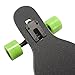 BACKFIRE Drop Through Longboard Complete Double Kick 42x9.5inch Professional longboards (Green)