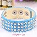 100 Sets Cz Colorful Crystal Rivets Silver Color Spots Studs Double Cap for DIY Leather-Craft (Aquamarine, 8MM)