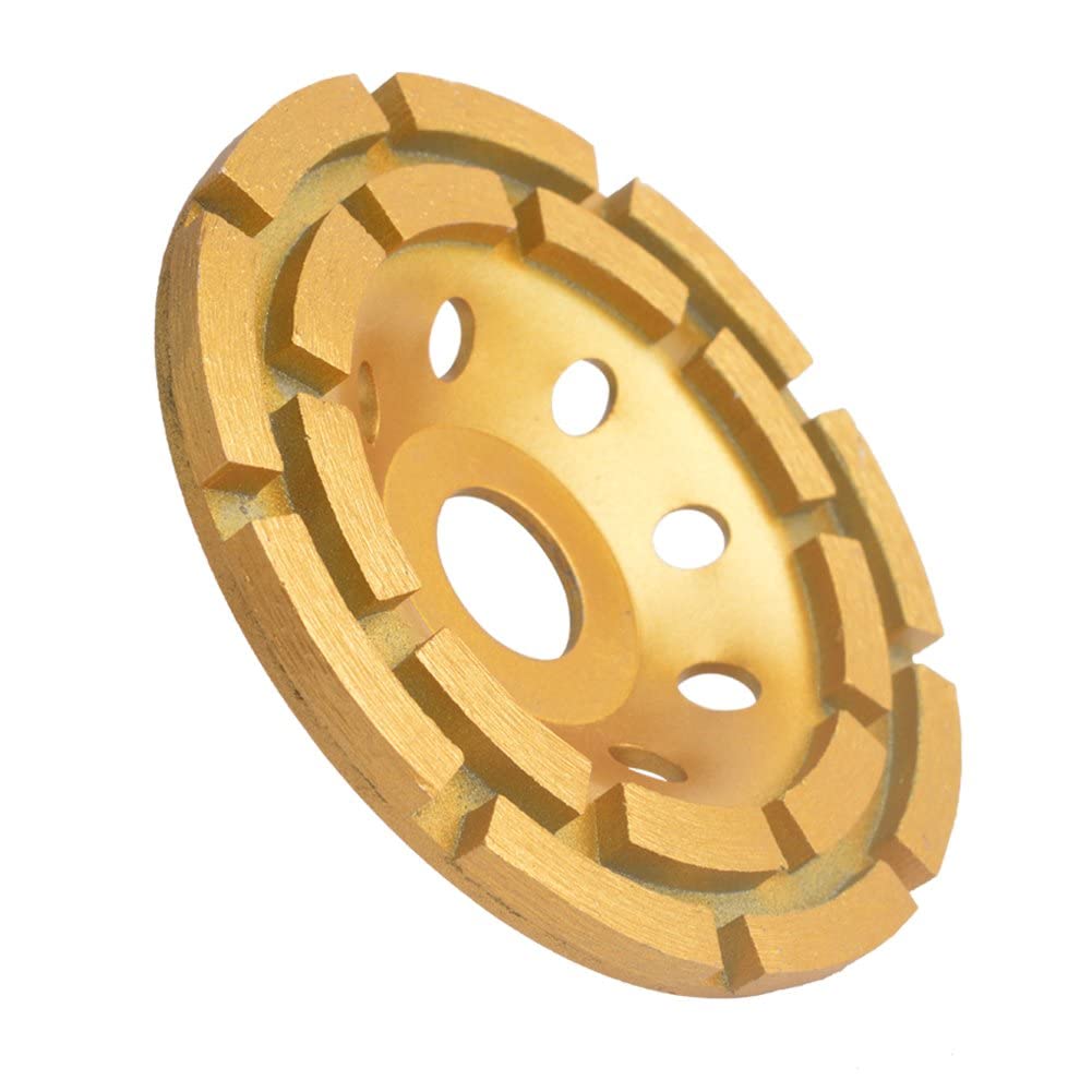 Gunpla 115mm x 22,2mm 4.5 inch Diamond Grinding Disc Double Row Abrasive Cup Wheel Segment Grinder for Concrete Granite Stone Masonry Marble Plastering Removal