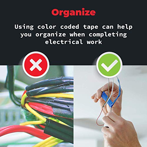 image for Maximm PVC Vinyl Electrical Tape, UL Listed, Heat Resistant, Flame Ret