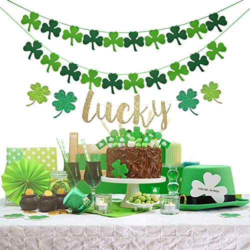 Weimaro St Patrick S Day Decorations Green And Gold Glitter St