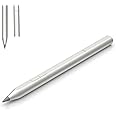Rechargeable MPP 2.0 Tilt Pen Compatible for HP Touch Screen Devices | with Magnetic Barrel | with 4096 Levels Pressure, Right-Click & Erase Function | Silvery (3J122AA)