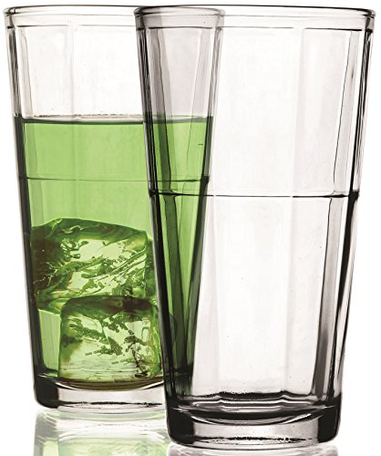 Circleware Pavillion Set of 10 Drinking Glasses, 17 Ounce